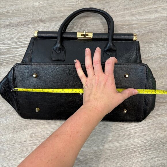 Vera Pelle Leather Hexagona Cowhide Handbag Made in Italy - Picture 11 of 12